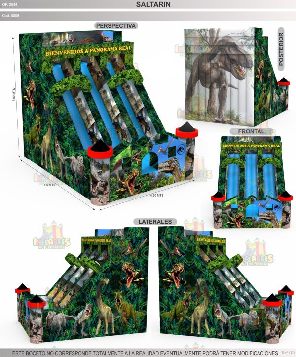 tobogan full impresion Dinosaurios